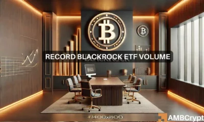 BlackRock's Bitcoin ETF surges in volume amid BTC price drop