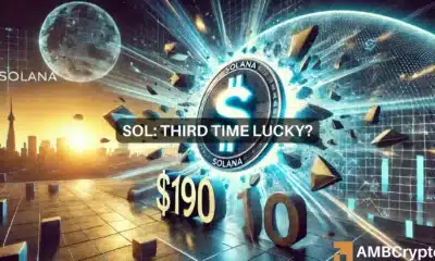 Solana price prediction: Will the third move towards $190 be lucky for SOL bulls?